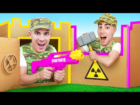 CONSTRUÍ UN BÚNKER SECRETO DE CARTÓN CON ALEJO !!