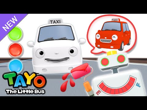 Colorful Rainbow Taxi🚖🌈 | Learn Colors for Kids | Nuri the Taxi | Colors Play | Tayo the Little Bus