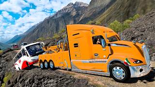 GRUA Kenworth T680 el Rescate Mas PELIGROSO que Veras Hoy American Truck Simulator