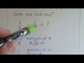 Adding and Subtracting Fractions