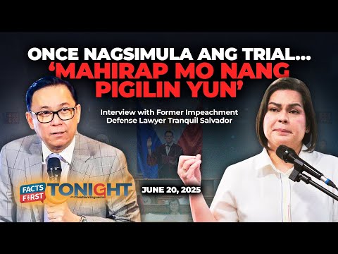 Dating Corona defense lawyer, may babala sa Sara Duterte impeachment trial