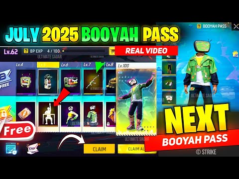 July Booyah Pass Free Fire 2025 || FF July Booyah Pass 2025 || Next Booyah Pass Free Fire July