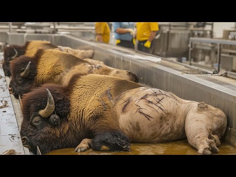 Millions Of Bison, Kangaroos And Crocodiles Are Processed This Way - Processing Factory