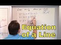 Algebra: Point-Slope Form of a Line