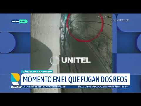 Sale a la luz video del momento en el que dos reos escapan del penal de San Pedro con una cuerda