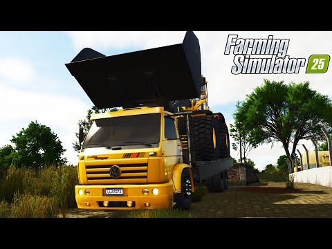 UM PEQUENO ACIDENTE COM O TRANSPORTE DA CARREGADEIRA | Paraíso Mineiro | Farming Simulator 25