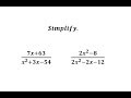 Rational Expressions and Factoring