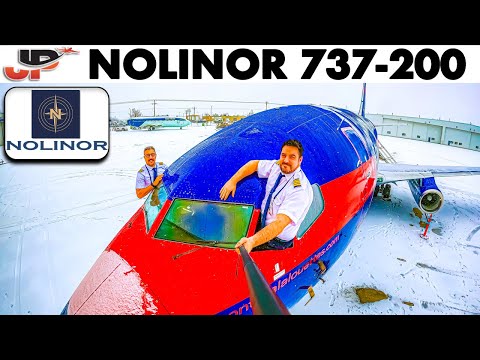 Boeing 737-200 to a Gold Mine in the Arctic & landing on gravel