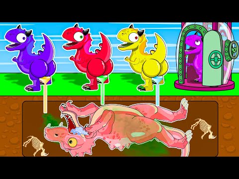 Tiny T-Rex’s Dino: Jurassic World Spinosaurus & Mosasaurus, Hippotaurus | Funny Dinosaurs Cartoons