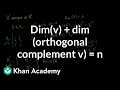 Understanding Subspaces and Orthogonal Complements