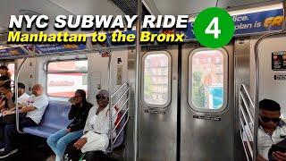 NYC Subway Ride to the Bronx Fordham Road from Manhattan Grand Central Terminal 4 Train Ride