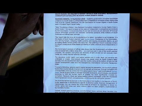 YouTube video thumbnail: UN Report Denounces 'Systematic' Government Corruption in South Sudan as Food Crisis Worsens