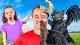 Convincing My Kids I’m a Dragon Trainer for 24 Hours! (How To Train Your Dragon)