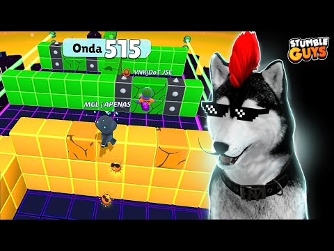 NÃO ACREDITO!😱 BATEMOS o MEU RECORDE de ONDAS no BLOCK DASH INFINITO do STUMBLE GUYS!🔥 ‹ MagLobao ›