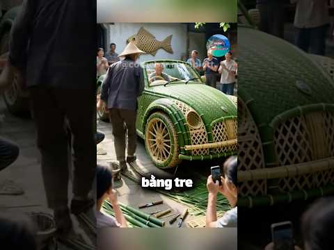Ông lão chế ô tô bằng tre khiến ai cũng sốc! #facts #shorts