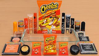 Cheetos Slime - Mixing Makeup Eyeshadow Into Slime ASMR