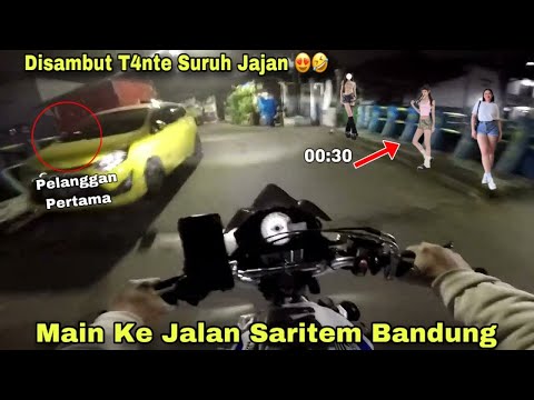 NYASAR KE JALAN SARITEM BANDUNG 00: 30 SUBUH‼️ DISAMBUT T4nt3 BAIK NYARI BRONDONG 😍 SITUASI MALAM 😱😭