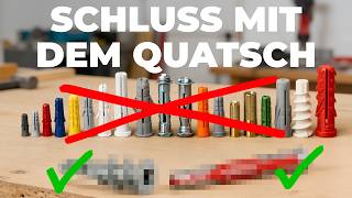 Dübel-Mythen aufgeklärt: Du brauchst für alle Materialien nur zwei Dübel!