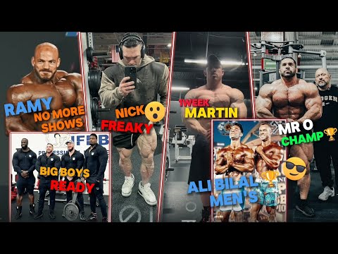 Big Ramy no more shows! Jeff seid comeback Nick showing quads Martin freaky update Ali bilal win.