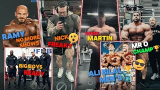 Big Ramy no more shows! Jeff seid comeback Nick showing quads Martin freaky update Ali bilal win.