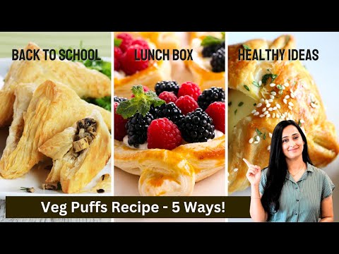 SCHOOL LUNCH IDEAS - Veg Puff Pastry Recipes  #vegetarianrecipes  #backtoschool