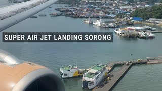 Super Air Jet Pesawat Airbus A320-200 Landing Bandara DEO Kota Sorong Papua