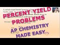 Percent Yield and Stoichiometry Concepts