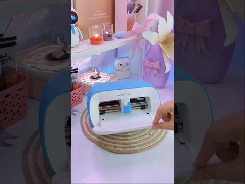 Look what we made from the smallest cutting machine 🤍🩵 ft. Cricut |#shorts #diy #papercrafts #gadget