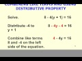 Solving Multi-Step Equations with Distributive Property