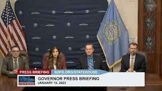 Gov. Noem Holds Press Conference on the Southern Border