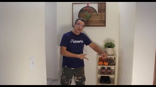 Como fazer uma sapateira vertical que ocupa pouco espaço! #diy #art #brasil #sapatos #dicavaliosa