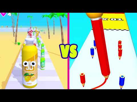 Juice Run vs Pencil Run | Game Comparison #JuiceRun #pencilrun   #comparison