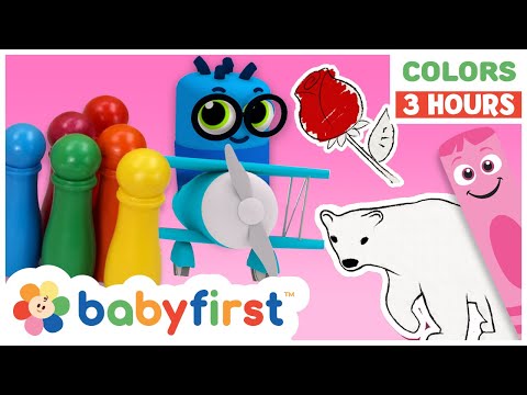 Educational Learning Video | Learn Colors w the Color Crew Magic, Fun & Songs | 3 Hours | Baby First