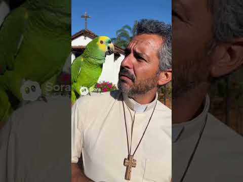 Papagaio descobriu segredo do padre #comedy #brasil