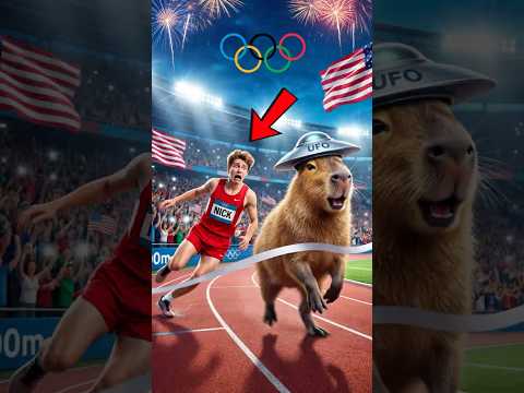 I Sabotaged the Olympic 100m… But a Capybara Still Beat Me 😱🏃♂️ #capybara