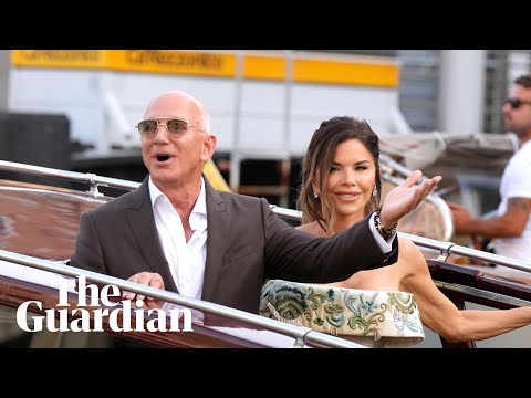 YouTube video thumbnail: Celebrities and Protesters Converge on Venice for Bezos and Sánchez Wedding