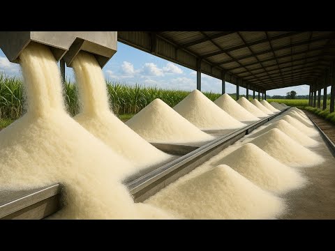 Factory producing 150 tons of sugar! This is how cane turns into sugar!