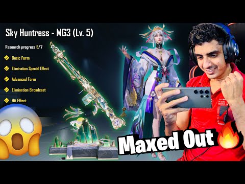 Maxed Out New Sky Huntress MG3 🔥 Bgmi New Galadria X-Suit Crate Opening