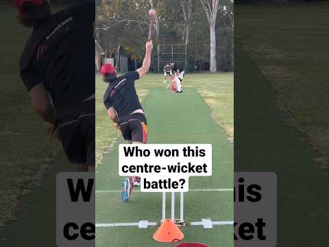 Sidearm centre-wicket battle! 🏏 (Lance v Dan) #cricket