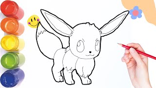 Menggambar Pokemon Eevee Lucu Mudah Untuk Anak
