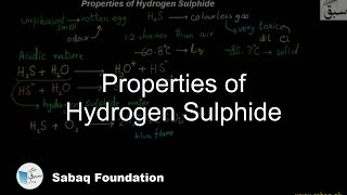 Properties of Hydrogen Sulphide