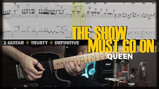 The Show Must Go On | Guitar Cover Tab | Guitar Solo Lesson | Backing Track with Vocals 🎸 QUEEN