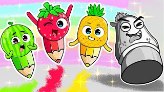 Funny Drawing Pencils | The Naughty Gray Crayon | Funny Songs by Yum Yum