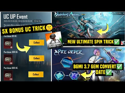 BGMI NEW UC UP EVENT / BGMI NEW ULTIMATE SET CRATE OPENING TRICK/ BGMI NEXT PRE ORDER 3.7 EVENT DATE