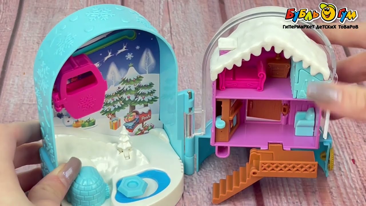 Набор миниатюрный Дом в форме мороженного с куклой - видео