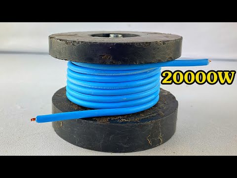 Awesome 20000W Free Electricity Energy Using Big Magnet & Copper Wire #technology #engineering #diy