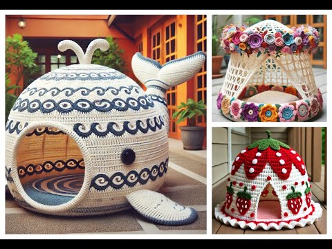 Nice woolen tent design (share ideas) #design #crochet #knitting