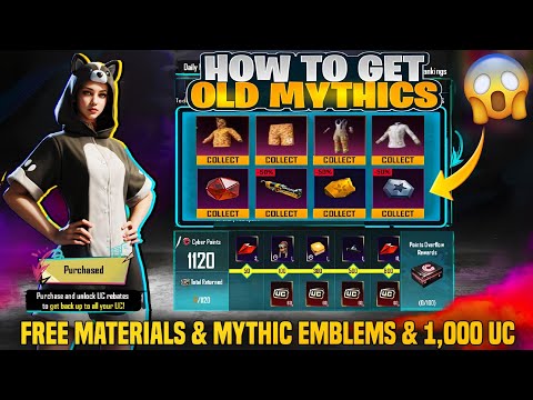 Get Free Materials & Mythic Emblem & 1,000 UC Return | Cyber Week Event Is Here | PUBGM