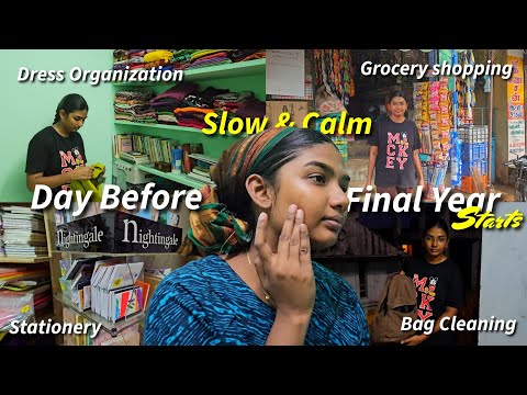 A Day Before Final Year Starts🌷 | Calm + Productive | *BAG* Cleaning Hacks