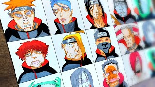 Drawing All Akatsuki Members | Naruto
